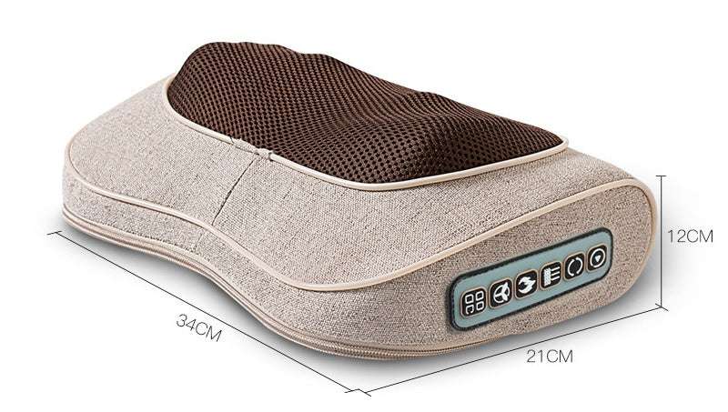 Multifunctional cervical spine massager pillow with infrared therapy and 3-speed control