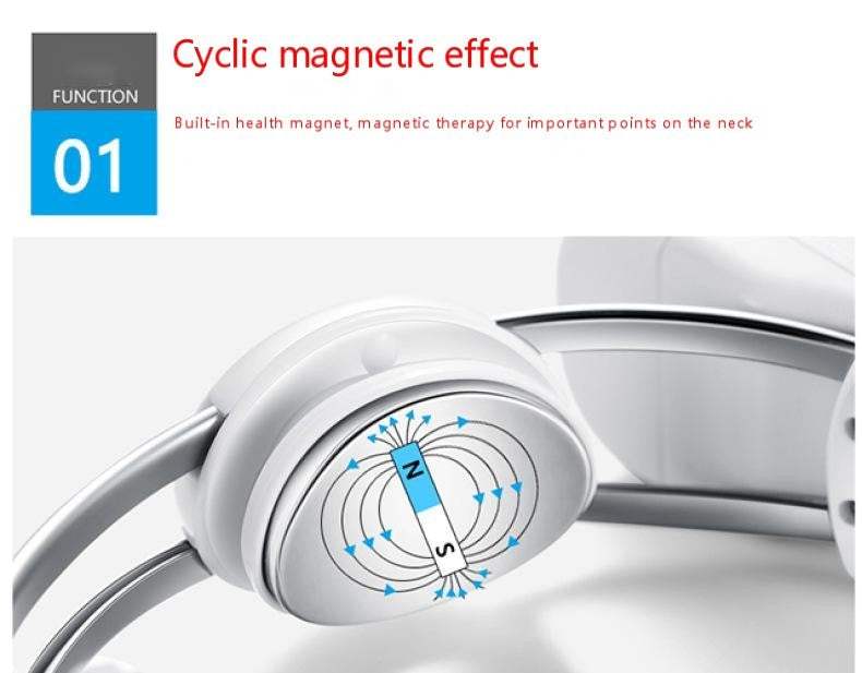 Electric pulse shoulder and neck massage device with cyclic magnetic therapy feature for neck pain relief