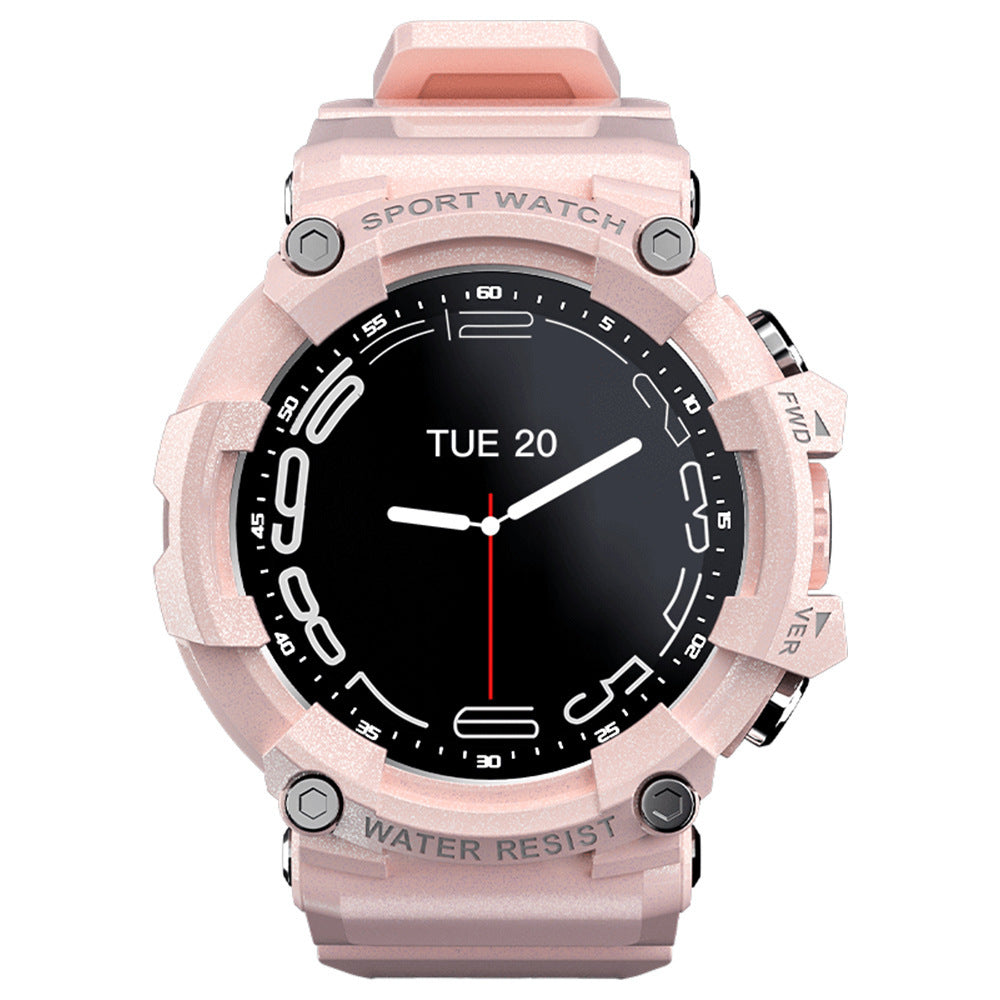 Pink sport smart watch with Bluetooth call and fitness tracking features