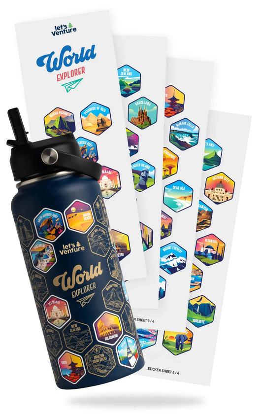 Lets Venture National Parks Water Bottle + Stickers
